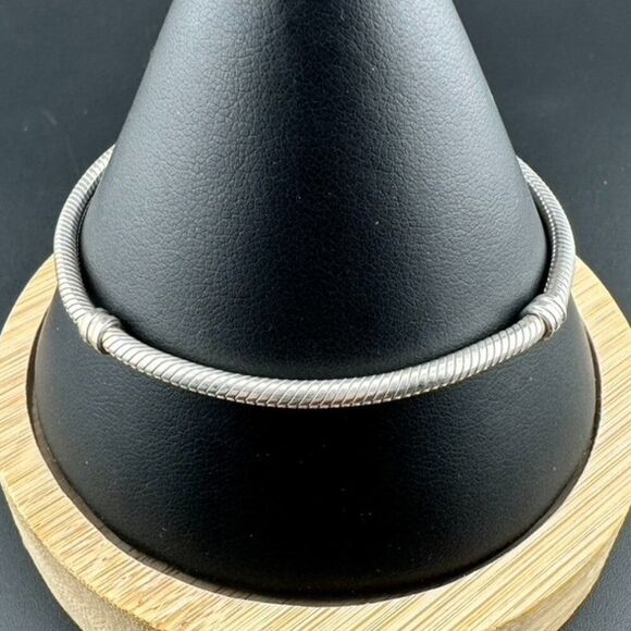 Authentic Pandora Serpentine Snake Chain Sterling Silver Bracelet Lobster Clasp - Picture 3 of 5